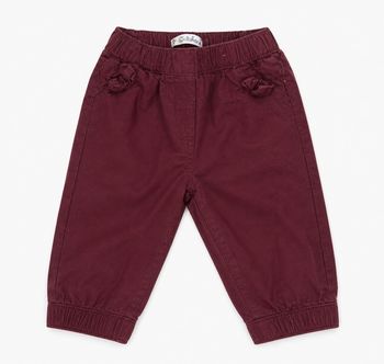 Pantalon bébé fille bordeaux 