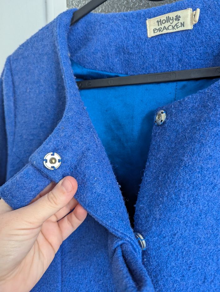 Manteau molly bracken bleu en laine taille 36 s - photo numéro 6