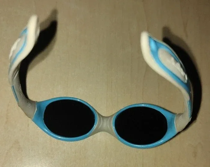 Lunettes de soleil bébé Jublo bleue et grise - photo numéro 3