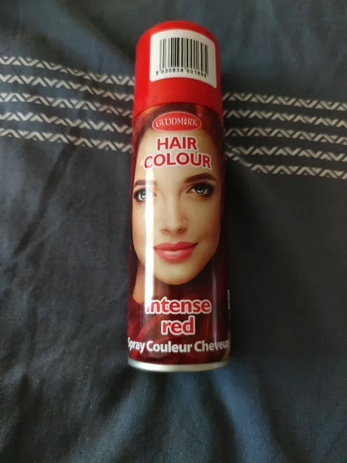 Spray couleur cheveux rouge
