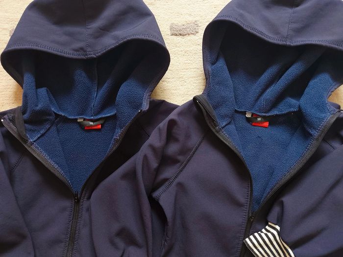 Lot de 2 combinaisons de pluie softshell marine 98cm - photo numéro 2