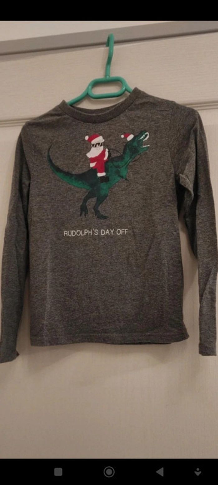 T shirt dino de Noël