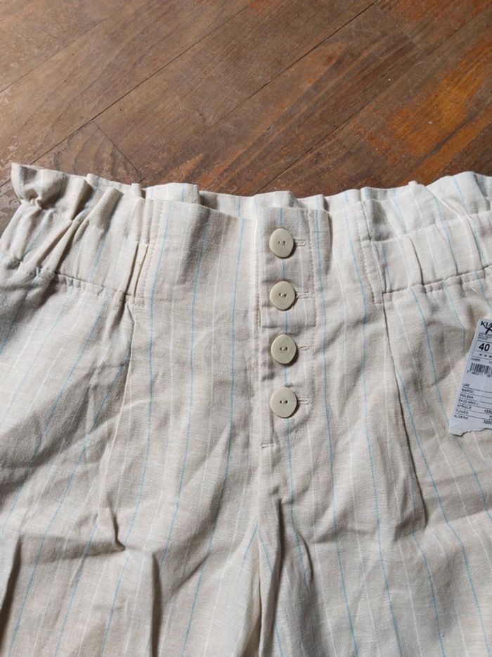 Magnifique pantalon large en lin femme Kiabi taille 4/ - photo numéro 2