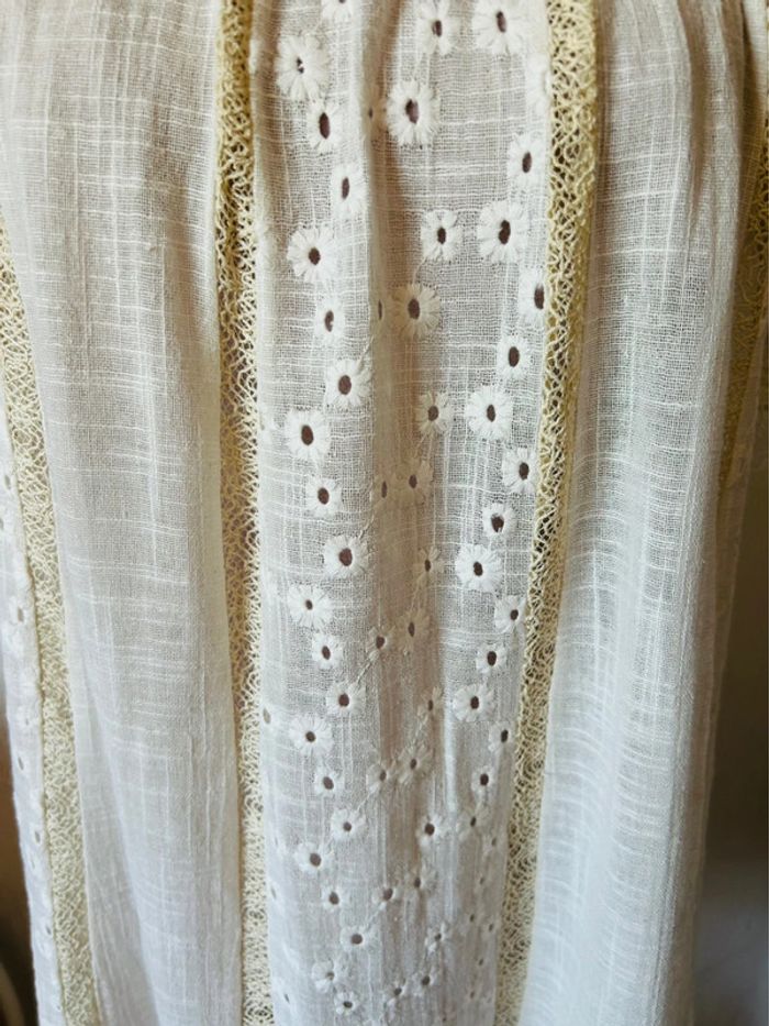 🌸🧚Robe en lin champêtre Bohochic Fairy Cottagecore Whimsical embroidered linen dress🧚🌸 - photo numéro 13