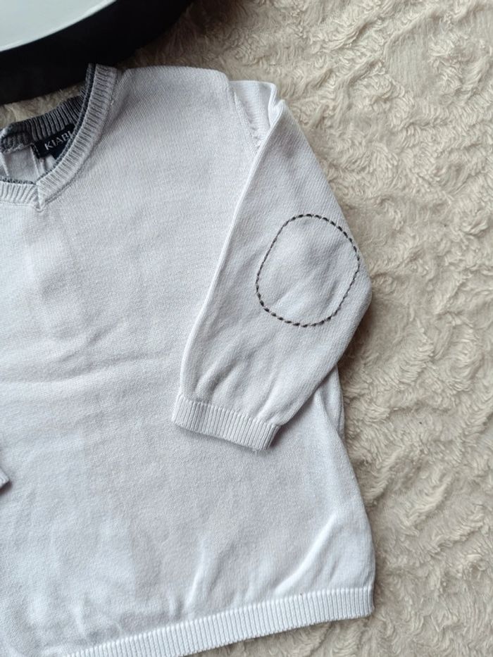 Pull col V Garçon 12 mois Kiabi 100% coton - photo numéro 4