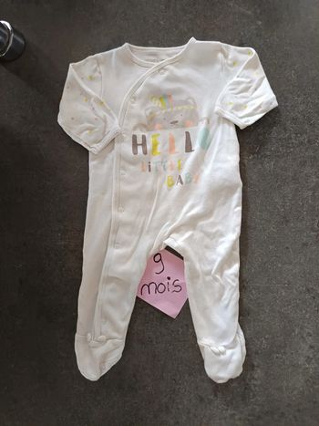 Pyjama "Hello little baby" 9 mois