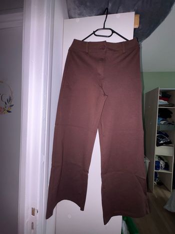 Pantalon large marron femme taille L