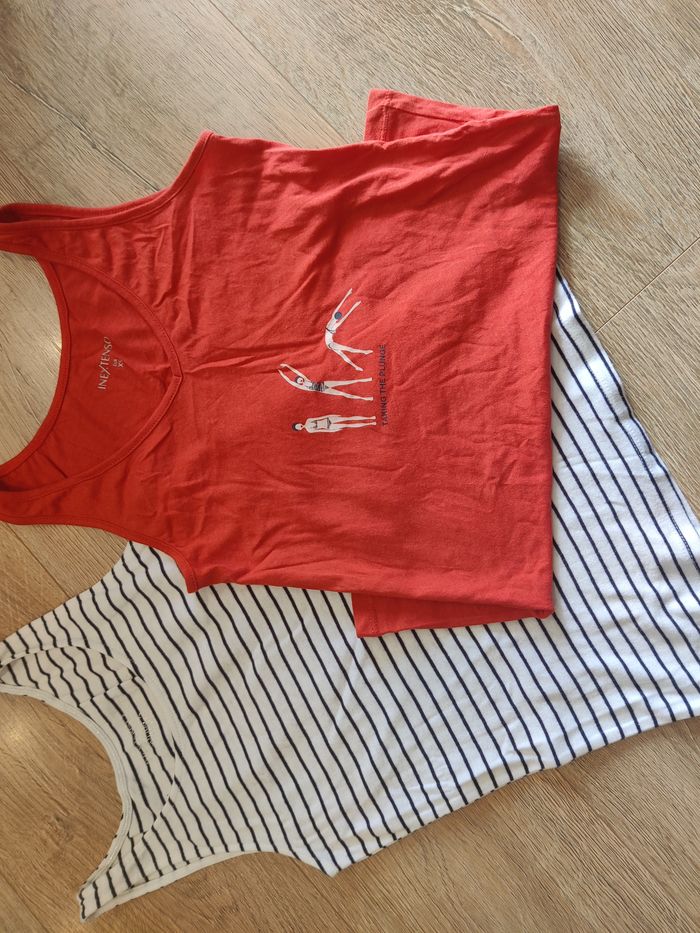 Lot de 2 tops marin coton In extenso Taille XS - photo numéro 2