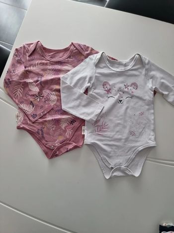 Lot 2 bodies Petit Béguin 36 mois
