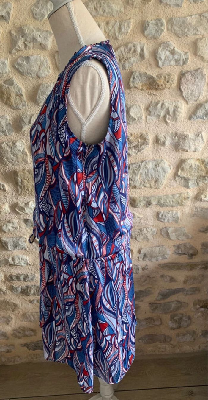 Robe Ikks Bleue Marine et Multicolore T40 - photo numéro 2
