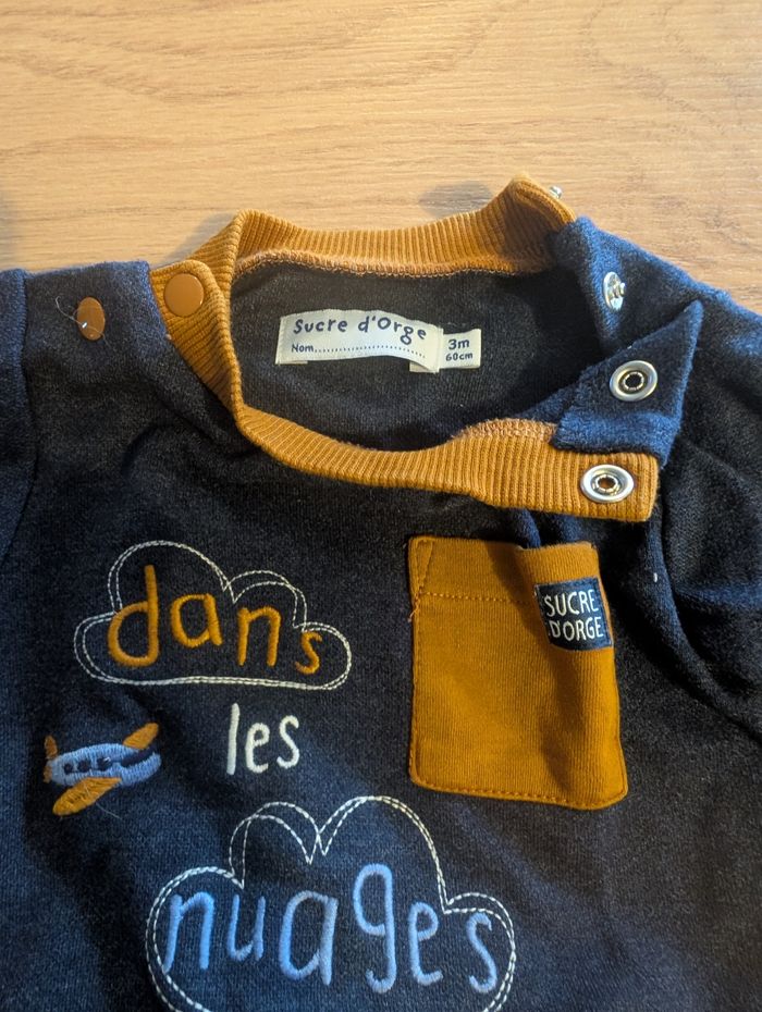 Ensemble Sucre d'orge 3 mois "Dans les nuages" - photo numéro 2