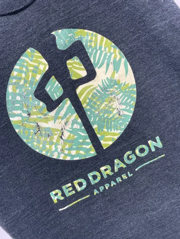 Red Dragon skateboard grey black tank top Womens S made in USA 🇺🇸 - photo numéro 4