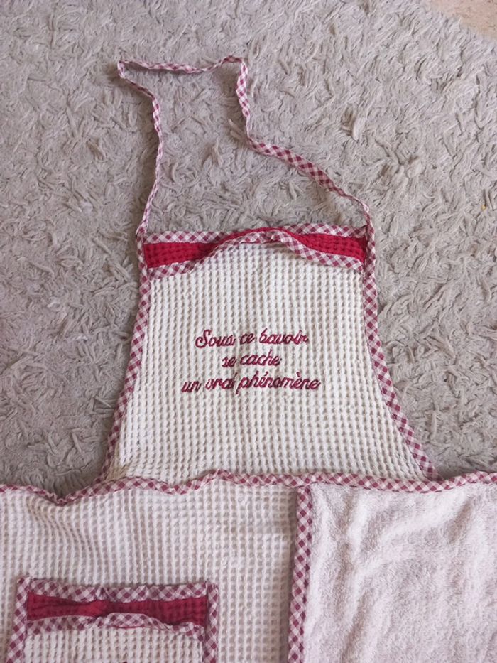 😷tablier enfant coton humoristique 5ans - photo numéro 3