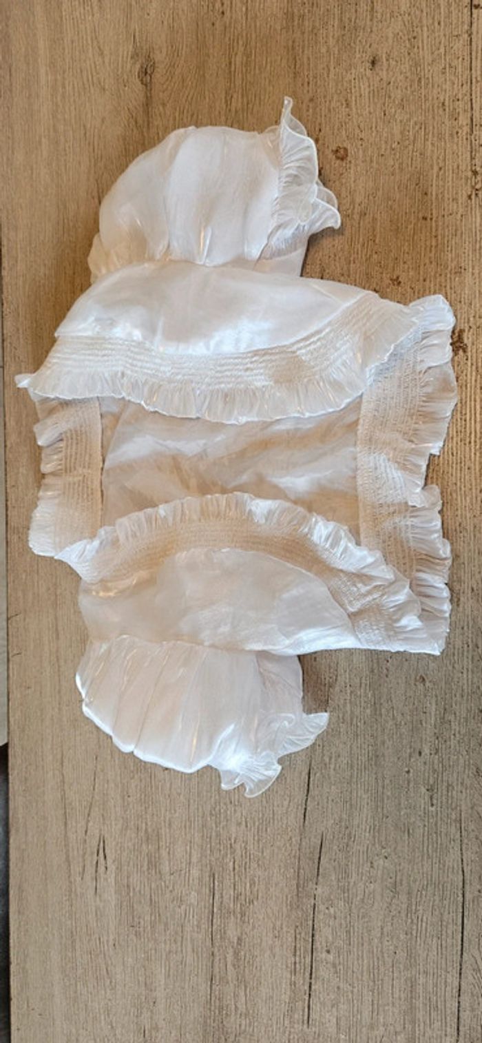 Boléro de fête à manches courtes, blanc brillant, 10 ans, nickel - photo numéro 3