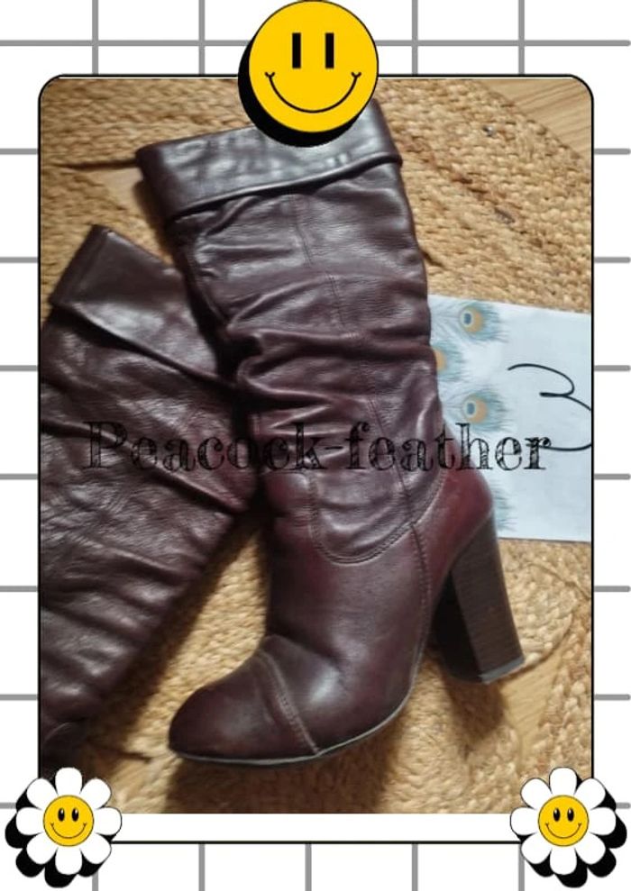 Bottes talons marrons 36 - photo numéro 2