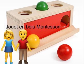 Jouet en bois montessori chute de balles