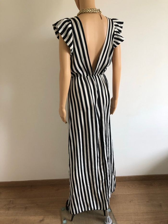 Robe longue noire et écrue neuve sans manches taille unique - photo numéro 6