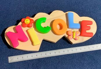 Cadre déco porte fille, prénom NICOLE