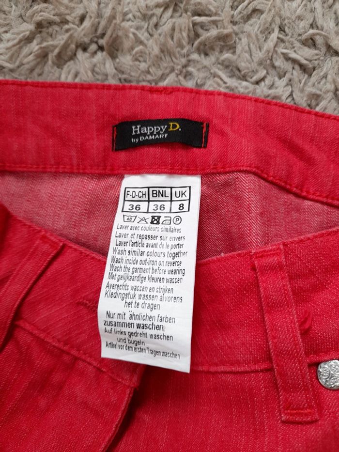 Pantalon 3/4 rouge T36 Damart Happy D - photo numéro 3