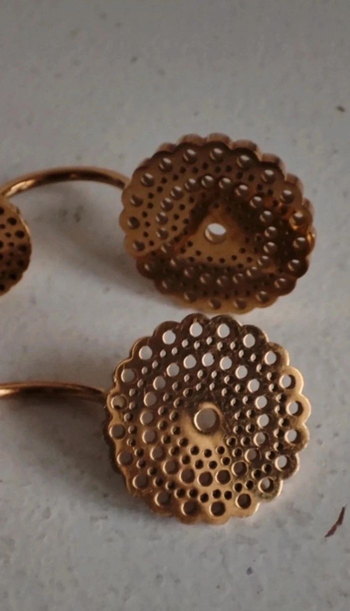 Boucles d'oreilles dorées - photo numéro 4
