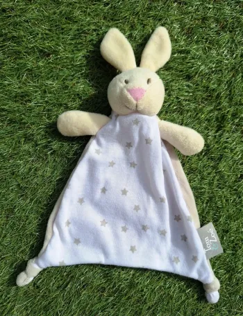 Doudou plat Lapin beige - Tom & Zoé