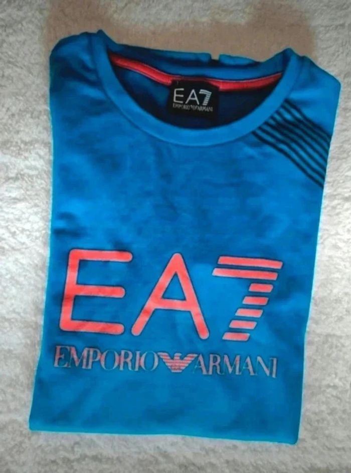 T-shirt bleu - Emporio Armani EA7