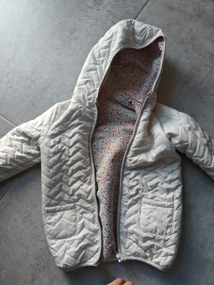 Doudoune réversible liberty et beige - photo numéro 6