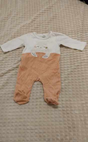Pyjama chouette beige/ abricot 