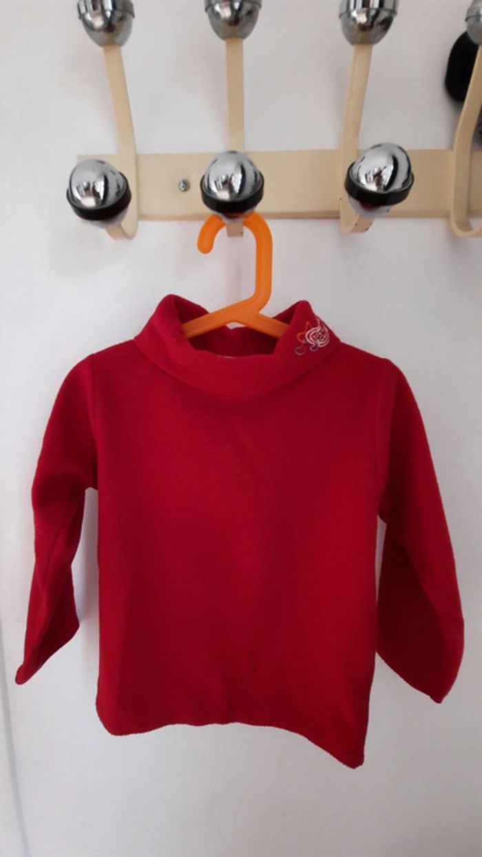 Col roule fille 5 ans rouge