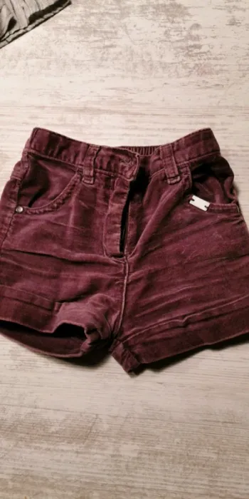 Short velours violet Obaïbi 6 mois