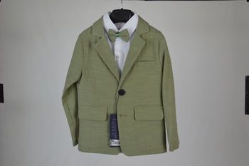 Costume Garçon 9 Ans Tendance Vert Sauge 4 Pièces – Look Moderne & Chic
