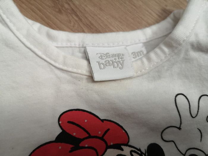 T shirt Disney Minnie Blanc 3 mois - photo numéro 2