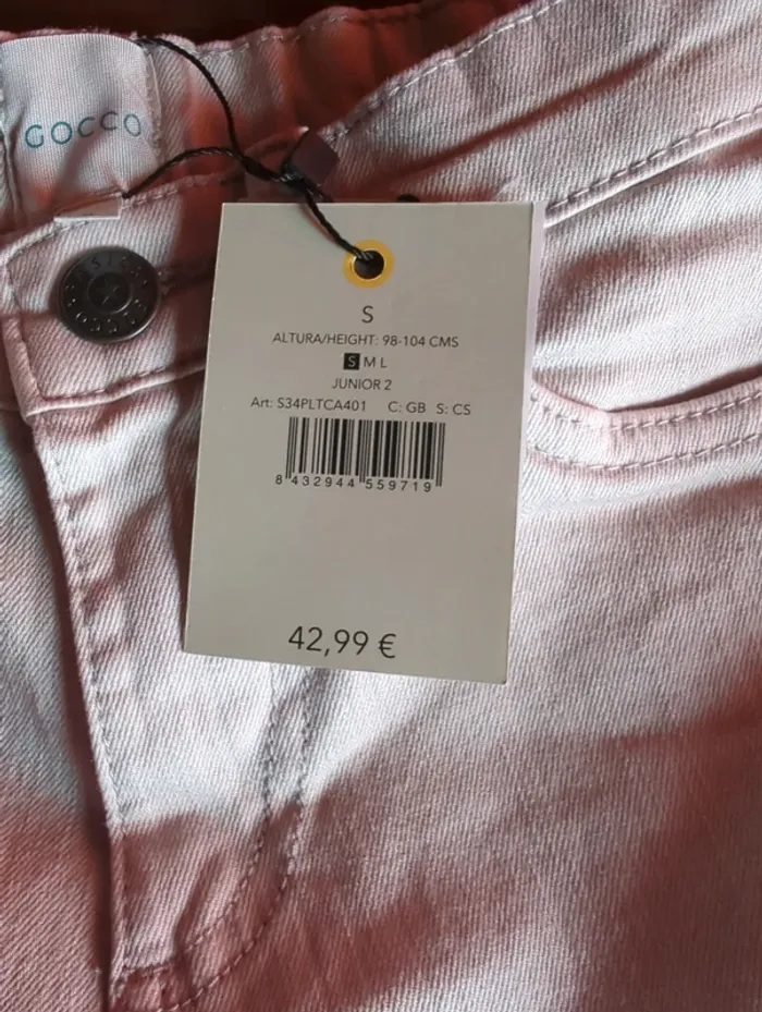 Jean gris très clair Gocco Junior taille S neuf - photo numéro 3