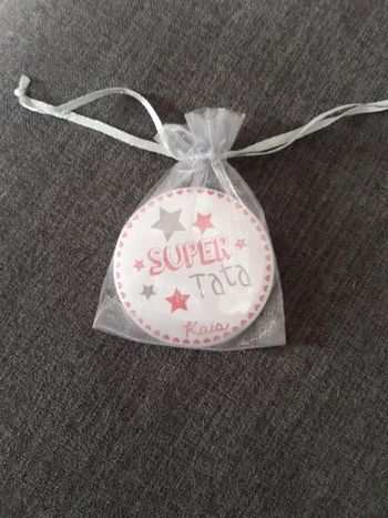 Petit miroir poche inscription Super tata
