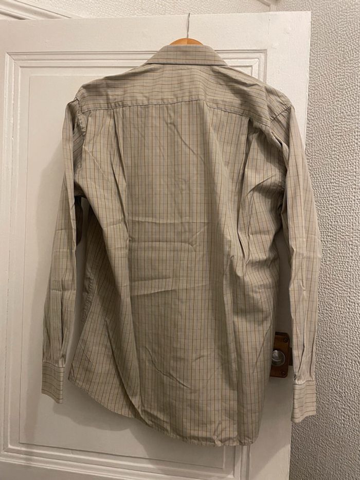 Chemise à rayures Vintage Beige Rochas Taille L - photo numéro 3