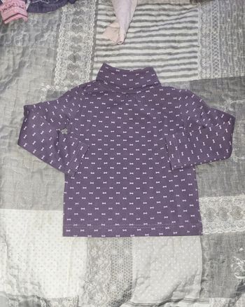 Tee shirt col roulé violet 24 mois