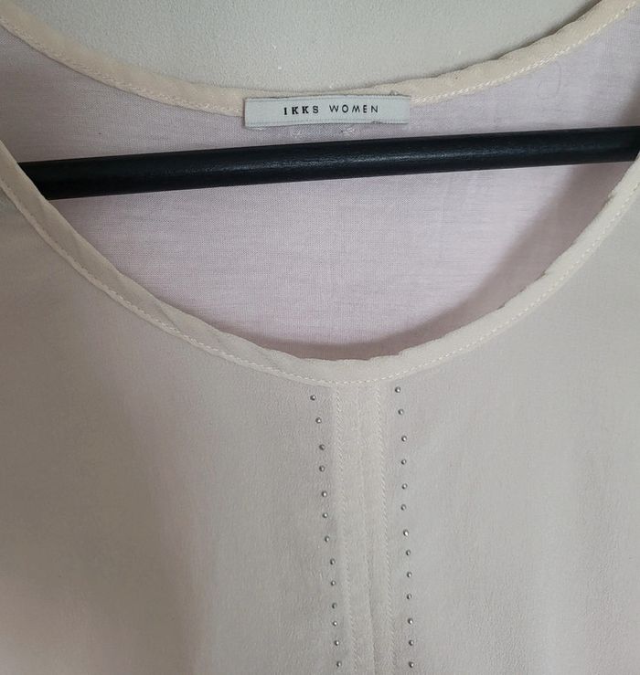 Blouse en soie rose clair Ikks taille 42 - photo numéro 2