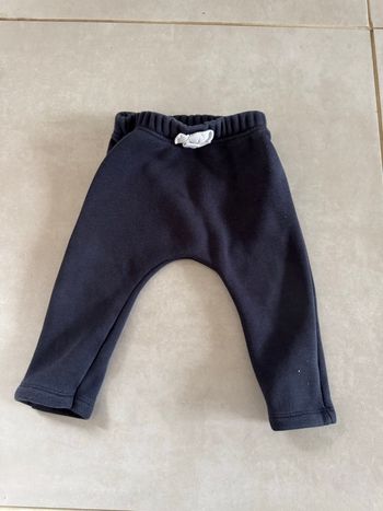 Pantalon bleu marine petit bateau bébé garçon 12 mois très bon état 