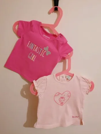 Lot tee-shirt été fille 6 mois