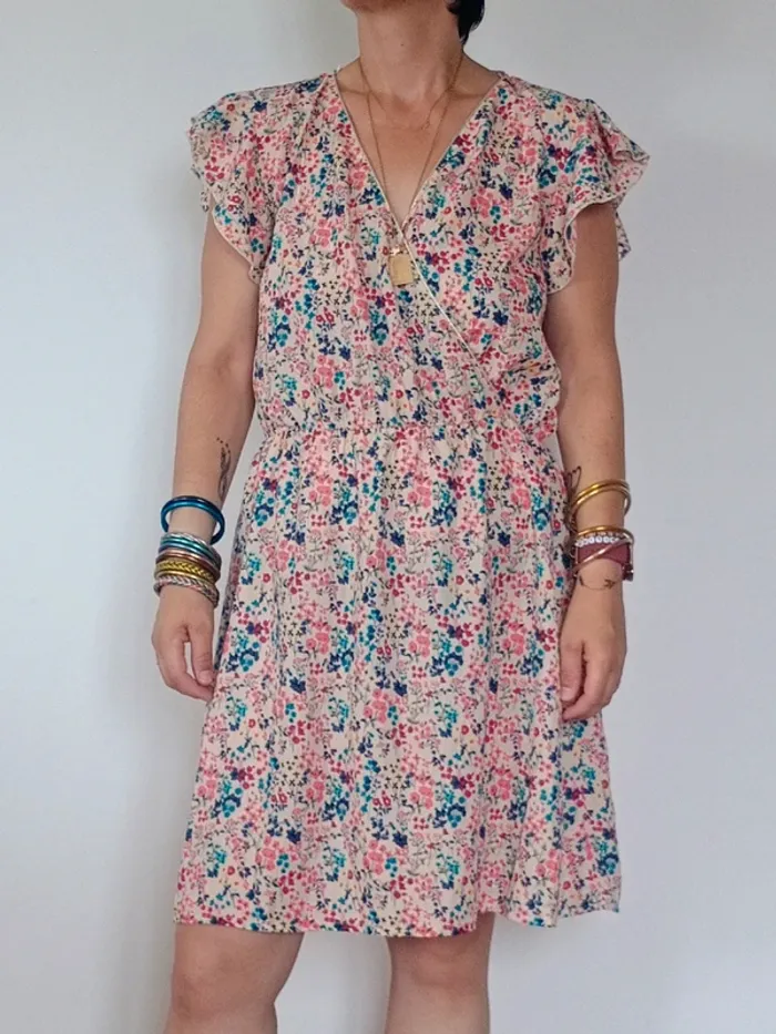robe longue fleurie T42