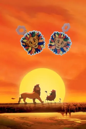 Boucles d'oreilles le roi lion