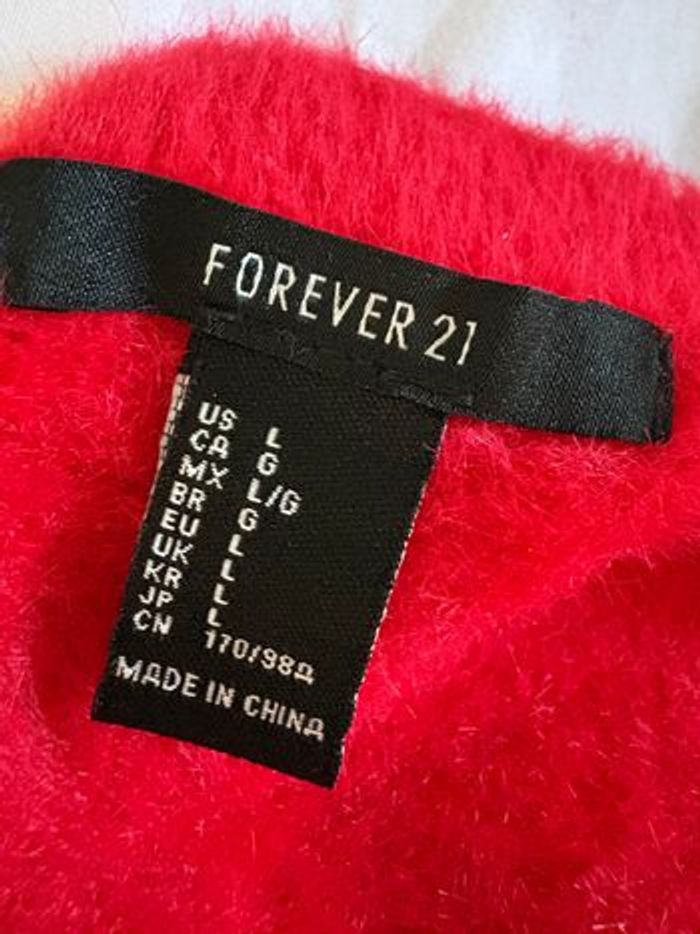 Top “Amore” Forever 21 – rouge fluffy, taille L (très extensible) - photo numéro 6