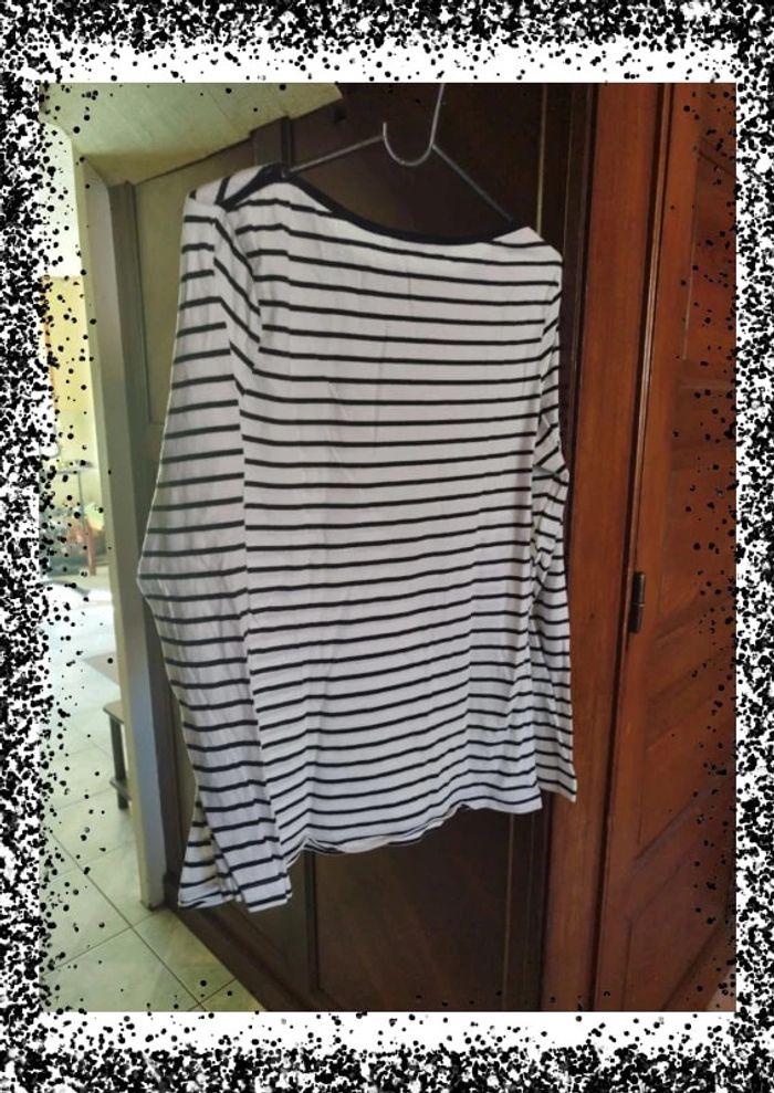 T-shirt blanc à rayures Amour taille M/L - photo numéro 8