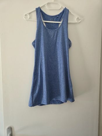Débardeur de sport femme marcel bleu TBE taille 38-40