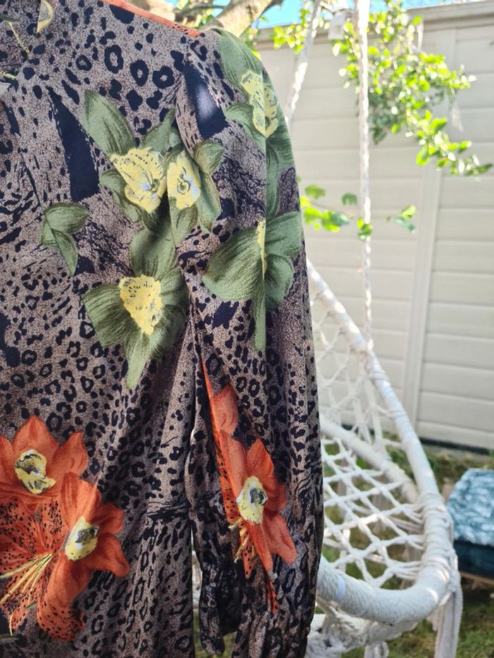 Chemisier vintage fleuri - photo numéro 2