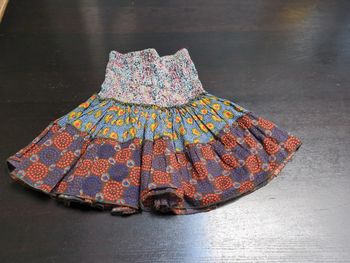 Jupe fillette fille 4  5 ans style bohème hippie patchwork neuve