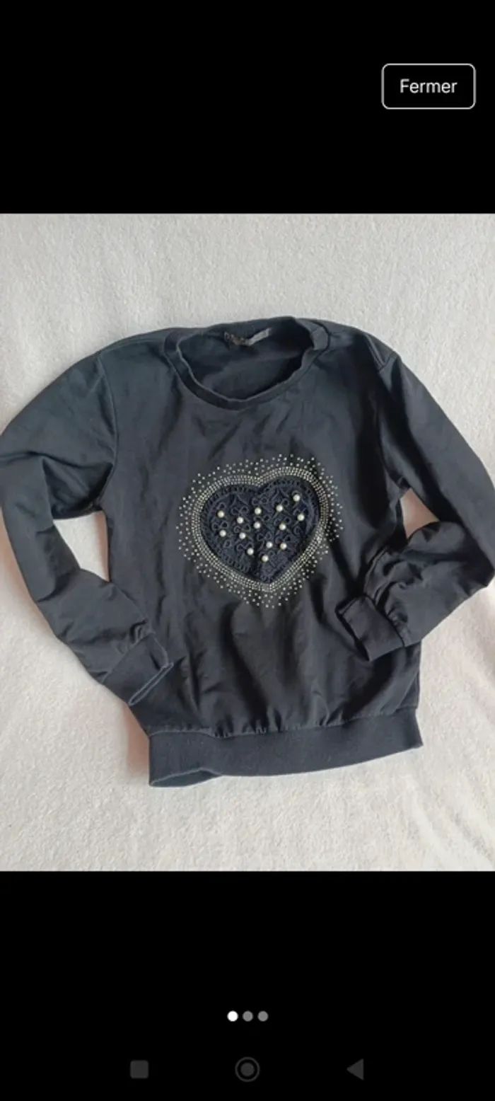 Sweat fin happy star taille 14 ans