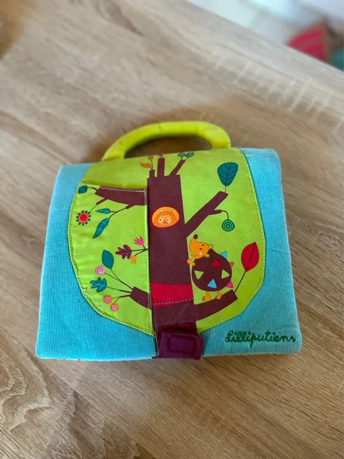 Livre tissu bébé sensoriel “Automne” Lilliputiens Très bon état