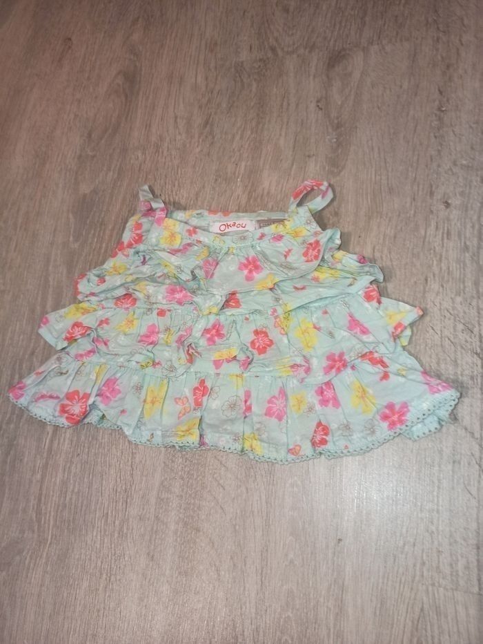 Débardeur bretelles 18 mois fleurie 🌺