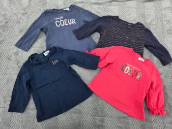 Lot tee shirt manche longue